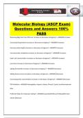 Molecular Biology &lpar;ASCP Exam&rpar; Questions and Answers 100&percnt; PASS