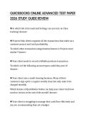 QUICKBOOKS ONLINE ADVANCED TEST PAPER 2026 STUDY GUIDE REVIEW
