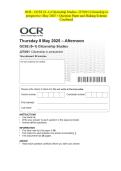 OCR - GCSE &lpar;9&ndash;1&rpar; Citizenship Studies- J270&sol;01 Citizenship in perspective- May 2025 - Question Paper and Making Scheme Combined