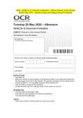OCR - GCSE &lpar;9&ndash;1&rpar; Classical Civilisation - J199&sol;12 Women in the Ancient World- May 2025 &ndash; Question Paper and Making Scheme Combined
