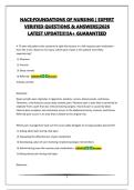 NACE&semi;FOUNDATIONS OF NURSING &vert; EXPERT VERIFIED QUESTIONS & ANSWERS&vert;2026 LATEST UPDATE&excl;&excl;&excl;&excl;&excl;A&plus; GUARANTEED