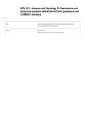 BIOL 122 - Anatomy and Physiology II&colon; Reproductive and  Endocrine systems UPDATED ACTUAL Questions and  CORRECT Answers 