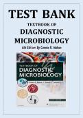 Test Bank for Textbook of Diagnostic Microbiology 6th Edition by Connie R&period; Mahon &vert; Chapters 1&ndash;41 Questions with detailed verified Answers