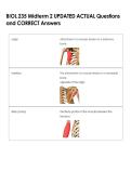 BIOL 235 Midterm 2 UPDATED ACTUAL Questions  and CORRECT Answers 
