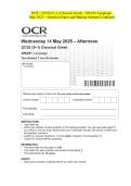 OCR - GCSE &lpar;9&ndash;1&rpar; Classical Greek - J292&sol;01 LanguageMay 2025 &ndash; Question Paper and Making Scheme Combined