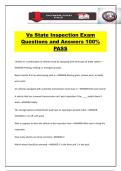 Va State Inspection Exam Questions and Answers 100&percnt; PASS