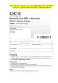 OCR - GCSE &lpar;9&ndash;1&rpar; Classical Greek - J292&sol;06 Literature and CultureJune 2025 - Question Paper and Making Scheme Combined