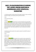 NACE 1 PN-RN&semi;FOUNDATIONS OF NURSING TEST &vert; EXPERT VERIFIED QUESTIONS & ANSWERS&vert;2026 LATEST UPDATE&excl;&excl;&excl;&excl;&excl;A&plus; GUARANTEED