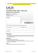 OCR - GCSE &lpar;9&ndash;1&rpar; Classical Greek - J292&sol;03 Prose Literature B- May 2025 Question Paper and Making Scheme Combined
