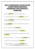 NACE 1 FOUNDATIONS OF LPN-RN-NLN PART 3&vert; EXPERT VERIFIED QUESTIONS & ANSWERS&vert;2026 LATEST UPDATE&excl;&excl;&excl;&excl;&excl;A&plus; GUARANTEED