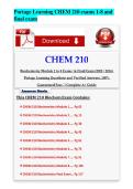 CHEM 210 Biochemistry Module 1 to 8 Exams' & Final Exam &lpar;2025 &sol; 2026&rpar; Portage Learning Questions and Verified Answers&comma; 100&percnt; Guaranteed Pass &vert;&vert;Complete A&plus; Guide
