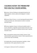 COLORADO NOTARY TEST PREMIUM PREP PACK 2026 FULLY SOLVED MATERIAL