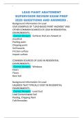 LEAD ABATEMENT SUPERVISOR CERTIFICATION EXAM STUDY GUIDE 2026 QUESTIONS AND ANSWERS &period;