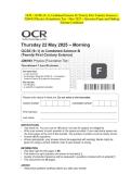 OCR - GCSE &lpar;9&ndash;1&rpar; Combined Science B &lpar;Twenty First Century Science&rpar; - J260&sol;03 Physics &lpar;Foundation Tier - May 2025 - Question Paper and Making Scheme Combined