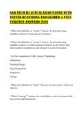 SAR TECH III ACTUAL EXAM PAPER WITH TESTED QUESTIONS AND GRADED A PLUS VERIFIED ANSWERS 2026