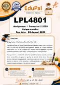 LPL4801 Assignment 1 &lpar;COMPLETE ANSWERS&rpar; Semester 2 2026 &lpar;270887&rpar;- DUE 28 August 2026