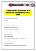 Virginia state inspection test Questions and Answers 100&percnt; PASS