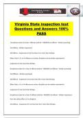 Virginia State inspection test Questions and Answers 100&percnt; PASS
