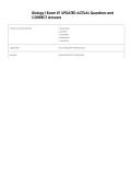 Biology I Exam &num;1 UPDATED ACTUAL Questions and  CORRECT Answers