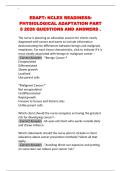 EDAPT&colon; NCLEX READINESS&colon; PHYSIOLOGICAL ADAPTATION PART 5 2026 QUESTIONS AND ANSWERS &period;
