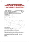 EDAPT&colon; NCLEX READINESS&colon; PHYSIOLOGICAL ADAPTATION PART 1 2026 QUESTIONS AND ANSWERS &period;