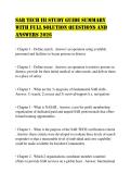 SAR TECH III STUDY GUIDE SUMMARY WITH FULL SOLUTION QUESTIONS AND ANSWERS 2026