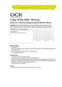 OCR - GCSE &lpar;9&ndash;1&rpar; History A &lpar;Explaining the Modern World&rpar; - J410&sol;06 International Relations&colon; the changing international order 1918-1975 with The USA 1919 -1948&colon; The People and the State- May 2025 - Question Paper and Making Scheme Combined