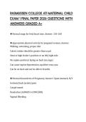 RASMUSSEN COLLEGE ATI MATERNAL CHILD EXAM 1 FINAL PAPER 2026 QUESTIONS WITH ANSWERS GRADED A&plus;
