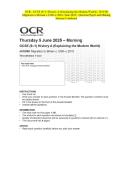 OCR - GCSE &lpar;9&ndash;1&rpar; History A &lpar;Explaining the Modern World&rpar; - J410&sol;08 Migration to Britain c&period;1000-c&period;2010- June 2025&ndash; Question Paper and Making Scheme Combined