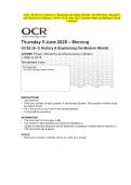 OCR - GCSE &lpar;9&ndash;1&rpar; History A &lpar;Explaining the Modern World&rpar; - J410&sol;09 Power&colon; Monarchy and Democracy in Britain c&period;1000 to 2014- June 2025- Question Paper and Making Scheme Combined