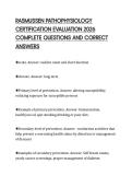 RASMUSSEN PATHOPHYSIOLOGY CERTIFICATION EVALUATION 2026 COMPLETE QUESTIONS AND CORRECT ANSWERS