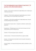 New York Independent General Adjuster Exam Series 17-70 questions with verified detailed solutions 