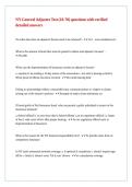 NY General Adjuster Test &lpar;10-70&rpar; questions with verified detailed answers