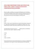 NEW YORK INDEPENDENT FIRE ADJUSTER EXAM SIMULATOR - SERIES 17-64 QUESTIONS WITH VERIFIED DETAILED ANSWERS 