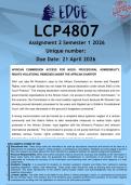 LCP4807 Assignment 2 &lpar;ANSWERS&rpar; Semester 1 2026 - DISTINCTION GUARANTEED