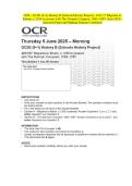 OCR - GCSE &lpar;9-1&rpar; History B &lpar;Schools History Project&rpar; - J411&sol;17 Migrants to Britain&comma; c&period;1250 to present with The Norman Conquest&comma; 1065-1087- June 2025- Question Paper and Making Scheme Combined