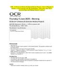 OCR - GCSE &lpar;9&ndash;1&rpar; History B &lpar;Schools History Project&rpar; - J411&sol;18 Migrants to Britain&comma; c&period;1250 to present with The Elizabethans&comma; 1580-1603- June 2025- Question Paper and Making Scheme Combined