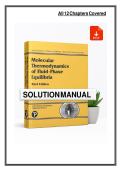 Solutions Manual for Molecular Thermodynamics of Fluid Phase Equilibria&comma; 3rd Edition by John M&period; Prausnitz&comma; R&uuml;diger N&period; Lichtenthaler&comma; and Edmundo Gomes de Azevedo