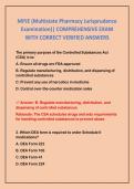 MPJE &lpar;Multistate Pharmacy Jurisprudence Examination&rpar;&vert; COMPREHENSIVE EXAM WITH CORRECT VERIFIED ANSWERS