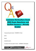 Louisiana Horticulture &lpar;HORT 101&rpar; &ndash; Louisiana State University &ndash; 300&plus; Exam Questions & Answers on Plant Anatomy&comma; Soil Science&comma; Propagation and Fertilization &lpar;2026&rpar;
