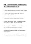 RCAL NAB ADMINISTRATOR COMPREHENSIVE TEST 2026 TESTED QUESTIONS