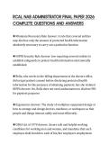 RCAL NAB ADMINISTRATOR FINAL PAPER 2026 COMPLETE QUESTIONS AND ANSWERS