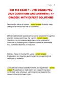 BIO 150 EXAM 1 - UTK MAMANTOV  2026 QUESTIONS AND ANSWERS &vert; A&plus;  GRADED &vert; WITH EXPERT SOLUTIONS 