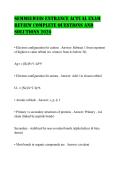 SEMMELWEIS ENTRANCE ACTUAL EXAM REVIEW COMPLETE QUESTIONS AND SOLUTIONS 202