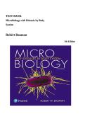 Test Bank for Microbiology with Diseases by Body System 5th Edition by Robert Bauman