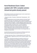 Hurst Readiness Exam 2 latest updated with 100&percnt; complete solution &sol;Actual test guide already passed