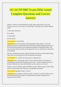 AG-ACNP DRT Exam 2026&vert; Actual Complete Questions and Correct Answers