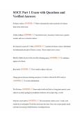 SOCE Part 1 Exam with Questions and Verified Answers