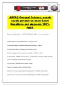 ASVAB General Science&comma; asvab&comma; asvab general science Exam Questions and Answers 100&percnt; PASS