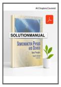 Comprehensive Solutions Manual for "Semiconductor Physics and Devices&colon; Basic Principles" 4th Edition by Donald A&period; Neamen